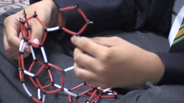 Young people learn about Buckyball from Nobel Prize winner